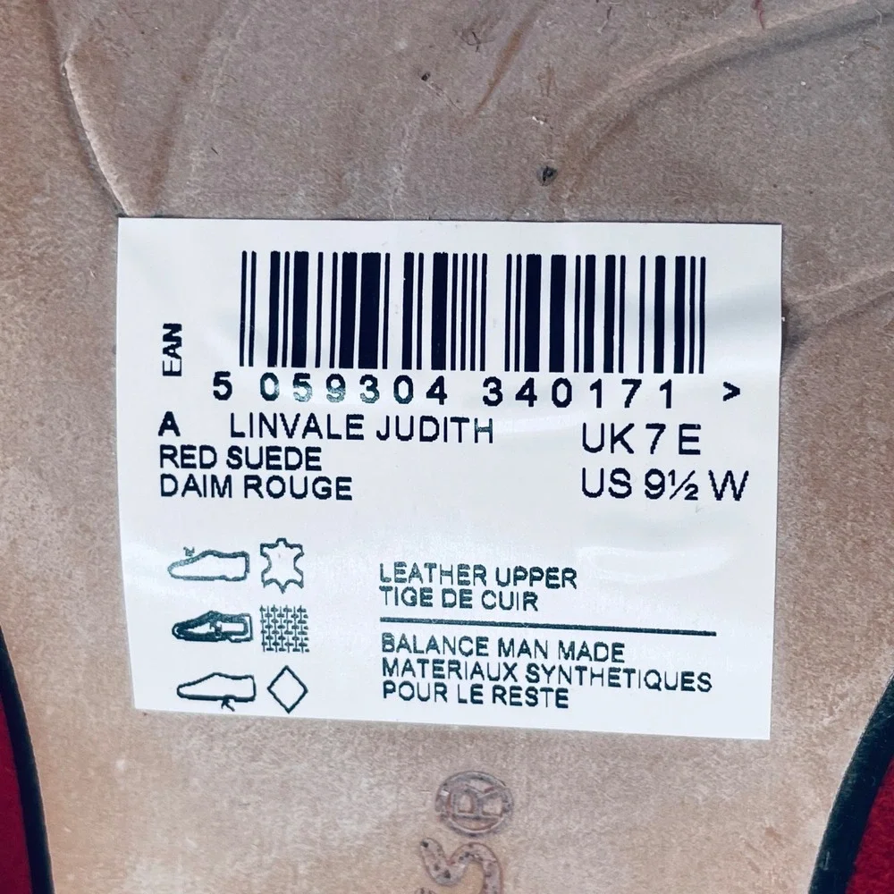 NWB Clarks‎ Collection Red Suede Kitten Heel Ankle Boots 56801 Womens 9.5 Wide